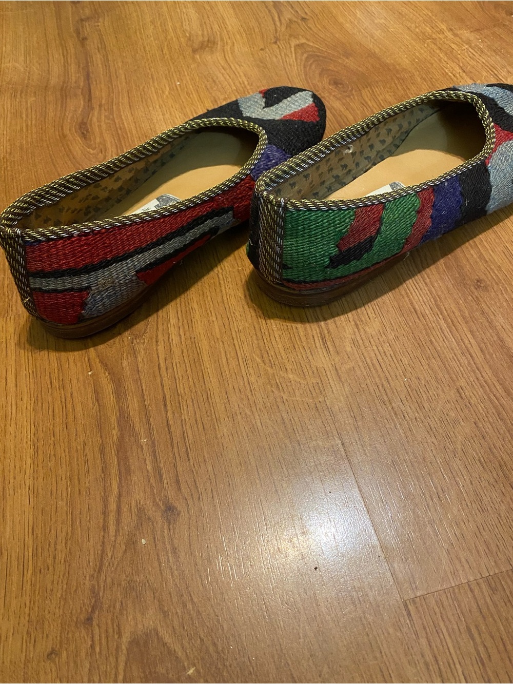 Hand-Made Turkish Multicolor Slip-On Flats Nomadic Looms - Picture 3 of 4